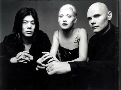 James Iha, d'Arcy Wretzky and Billy Corgan: publicity photo for the Adore album