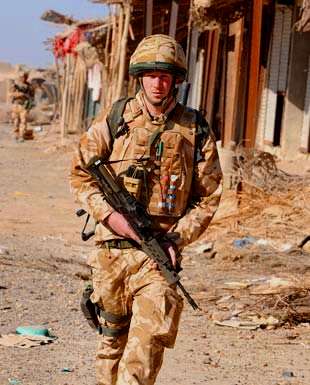 Prince  Harry, somewhere in Afghanistan