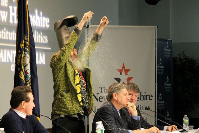 Vermin Supreme Glittering Bombing Randall Terry